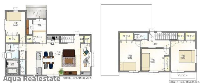 丸亀市郡家町の新築一戸建の間取り