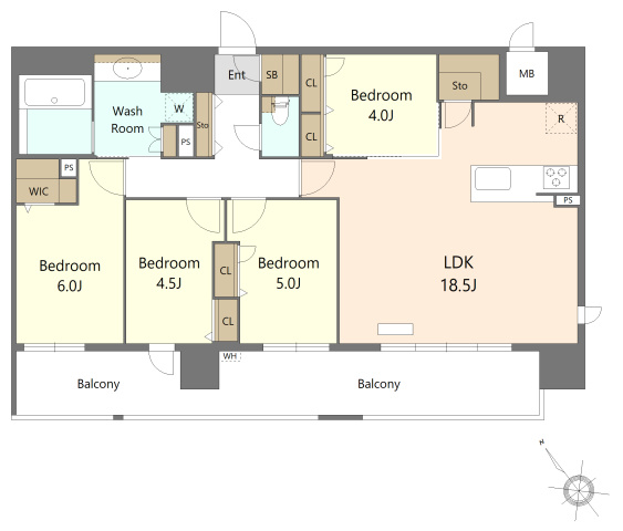 S-RESIDENCE博多駅東awesomeの間取り