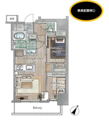 アーバネックス日本橋茅場町の間取り