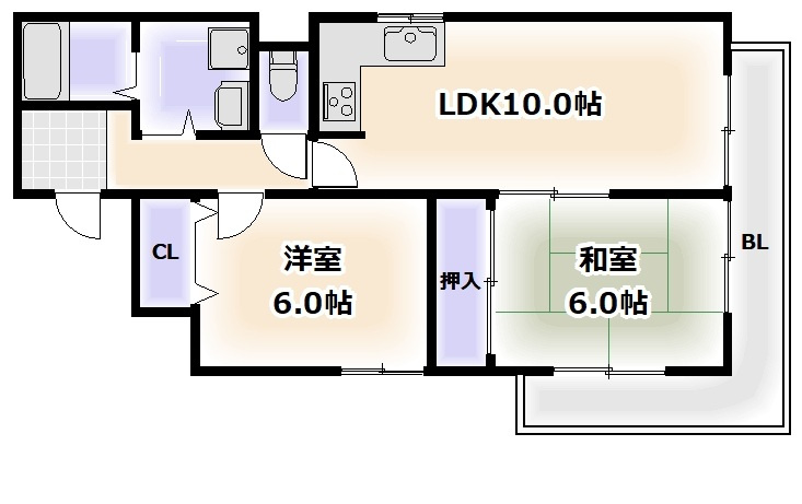 ラ・モードニシカワ1の間取り