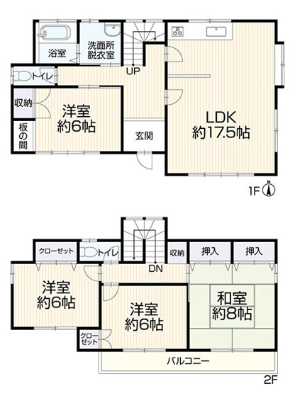 【間取り】 | 豊橋市豊清町字茶屋ノ下 中古戸建て | 効率的かつ暮らしのことをしっかり考えた間取りです
