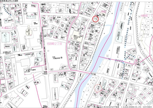 26/9/1NEW　高山市上川原町　2,980万円の地図