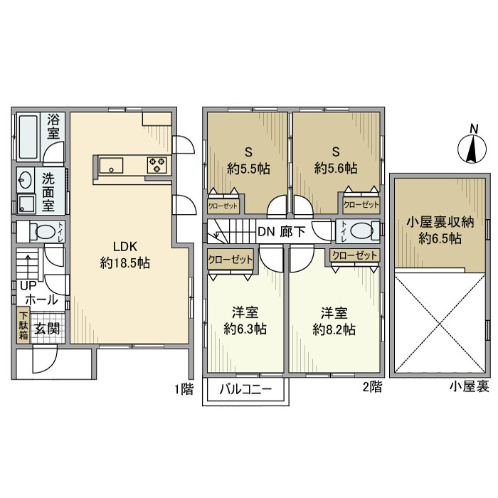 出来野戸建の間取り