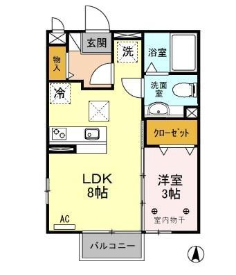 グリーンハイム　Ａ/Ｂの間取り