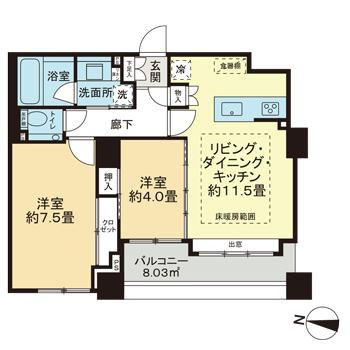 ラ・クラッセ札幌ステーションコートの間取り