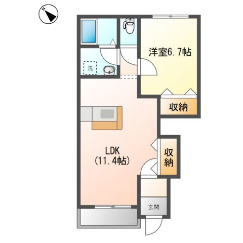フィオーレⅡの間取り