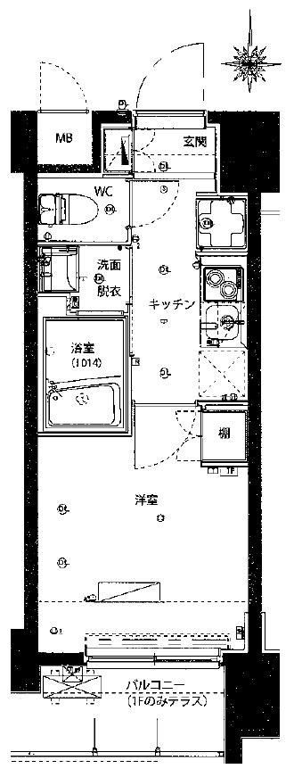 ハーモニーレジデンス武蔵小杉の間取り
