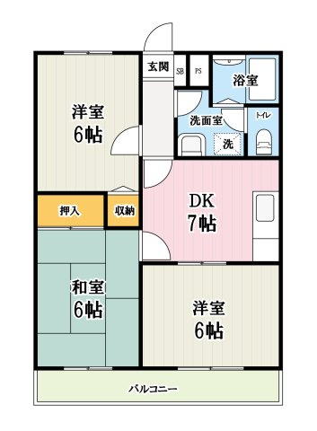 グリーンコート山中の間取り