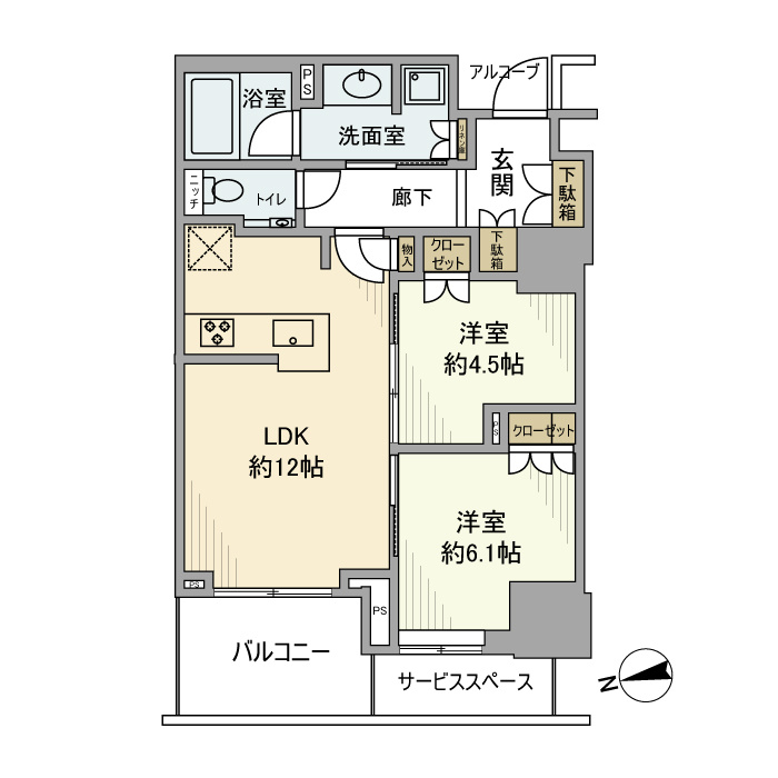 プラウドタワー芝浦の間取り