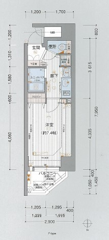 プレサンス心斎橋リベルタの間取り