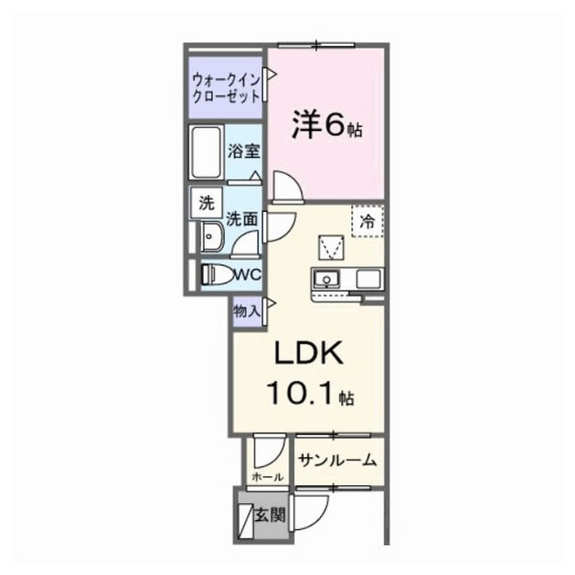 岐阜市琴塚３丁目のアパートの間取り