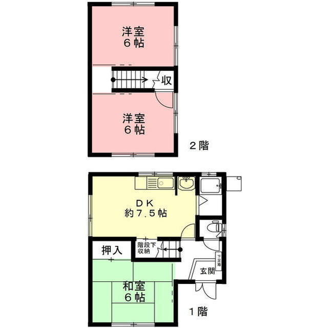 岐阜市祈年町１１丁目の一戸建ての間取り