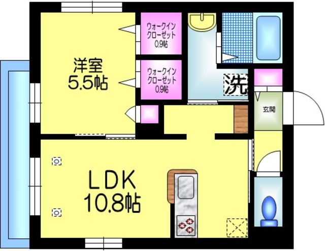 メゾン　アメミヤの間取り|★最上階／ダブルウォークインクローゼット★