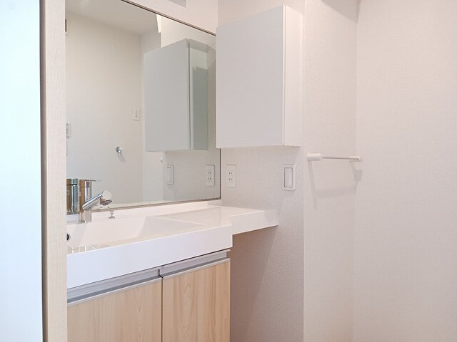 富山市本郷町のアパートの洗面所