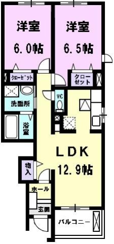 ヴィラソレイユの間取り
