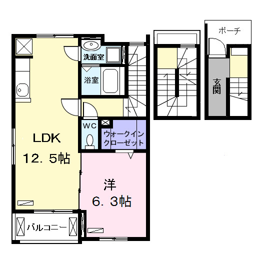 フィオーレ３０２の間取り