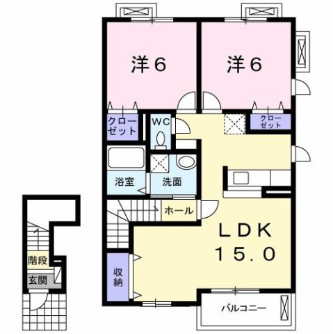 サンリット　カニラＡの間取り