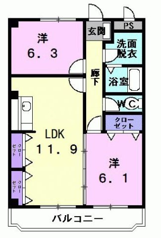 エステート春日井の間取り