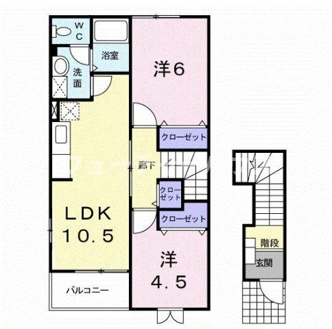 ソレイユＡの間取り