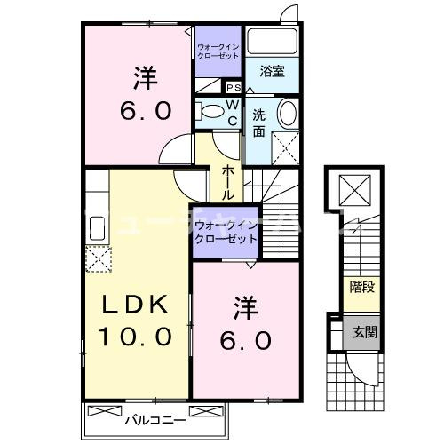 ＧｒｅｅｎＶｉｌｌａ　Ｂの間取り