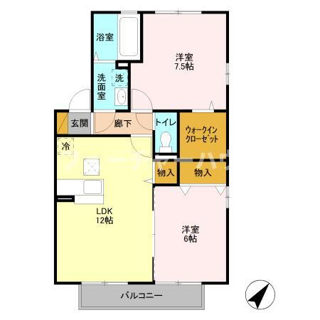 リビングタウン東海　Ｄ棟の間取り