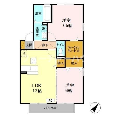リビングタウン東海　Ｄ棟の間取り
