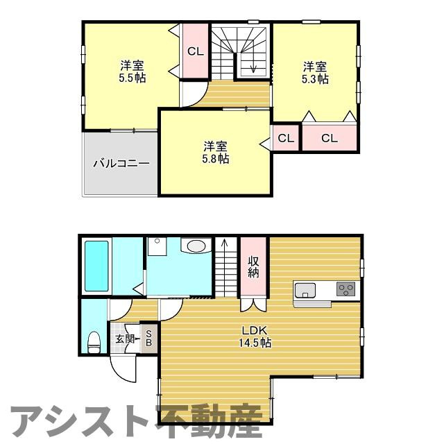 グレイス鯰田の間取り
