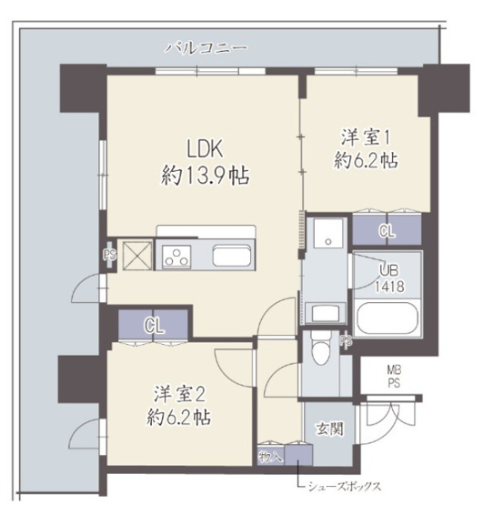 【間取り】 | GRAND　VILLASSE　福島
