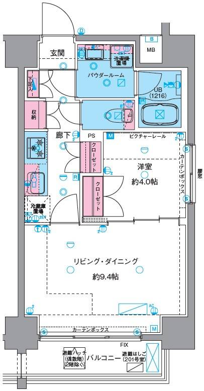 GENOVIA浅草Ⅵskygardenの間取り