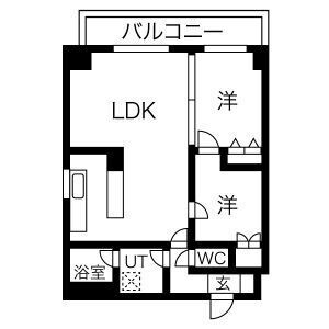 ディーフラット大濠2の間取り