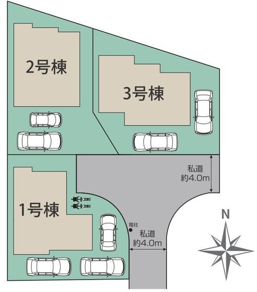 【Blooming Garden】小平市天神町３丁目の区画図