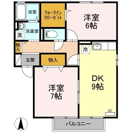 クラウディア　A棟の間取り
