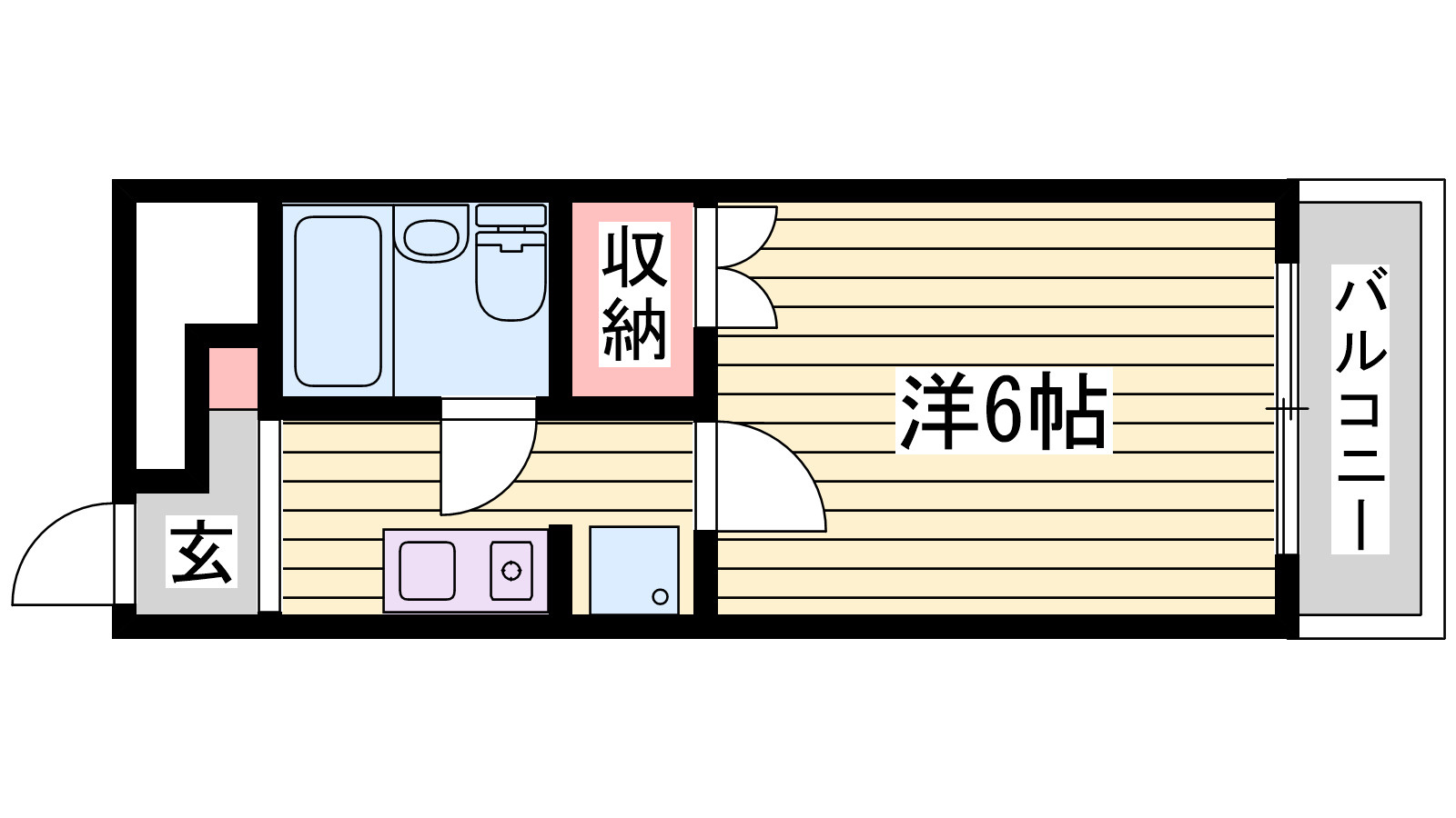 明石市魚住町鴨池のハイツの間取り