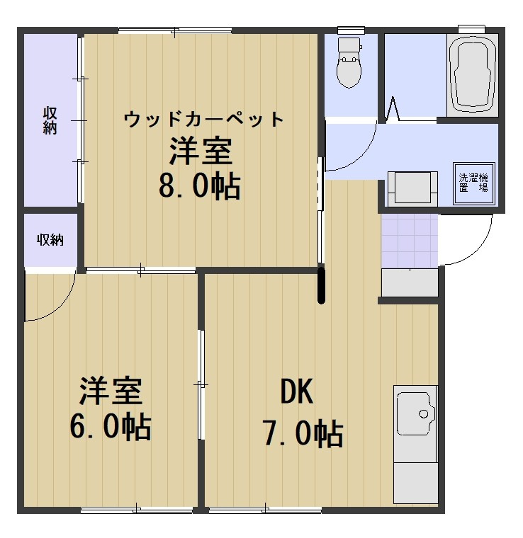 コーポラス横井B棟の間取り