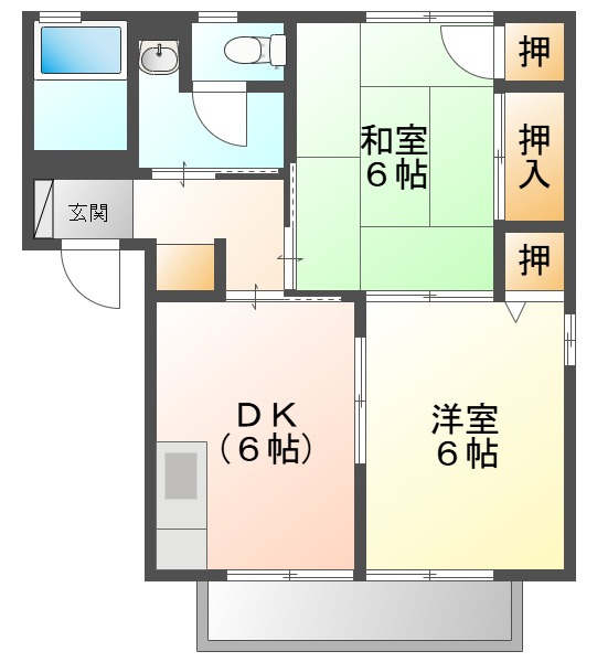 カトレアハイツ　Ｂの間取り