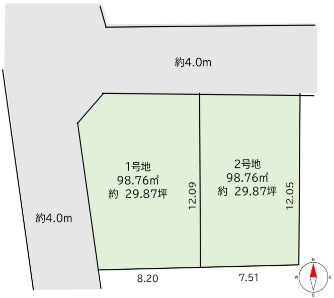 明石市朝霧町3丁目の土地図