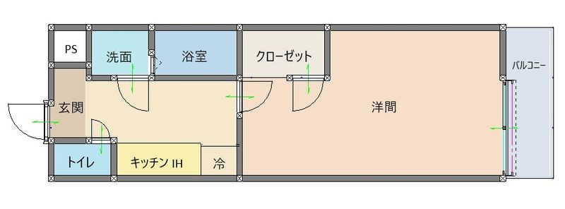 フジパレス尼崎西難波の間取り