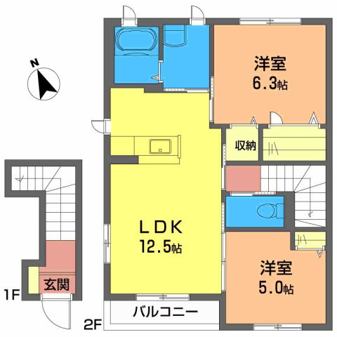 シャーメゾンエーデルハイムBの間取り