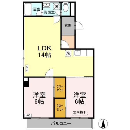 その木ハイツの間取り