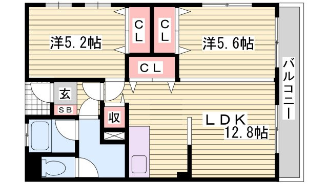 マンション外堀川の間取り