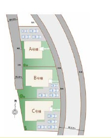 ＋＋南城市佐敷津波古-C号棟（全3棟）の区画図