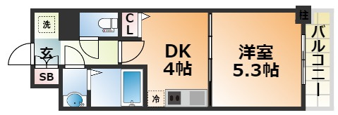 ファーストフィオーレ三宮イーストの間取り