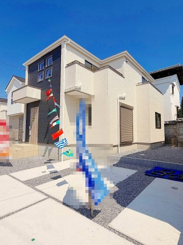 久喜市久喜東4丁目10期　全13棟　3号棟の外観|落ち着いたアイボリーの外観です！