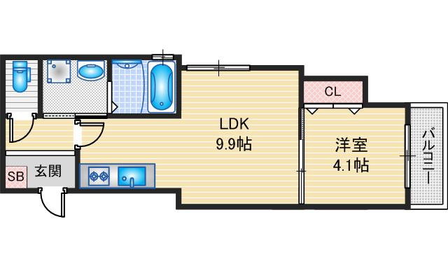 （仮称）総持寺2丁目新築計画の間取り