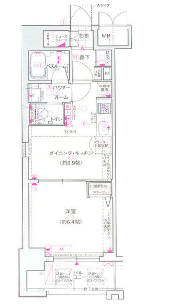 エステムコート心斎橋EASTⅡラヴァンツァの間取り