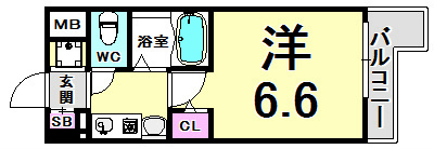 エステムコート新神戸エリタージュの間取り