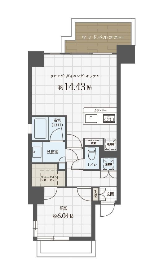 Ropponmatsu View Apartmentの間取り