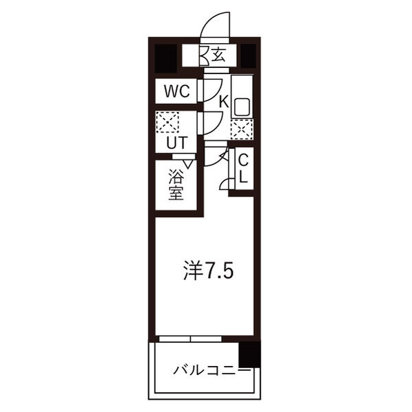 レジュールアッシュ神戸湊川公園の間取り