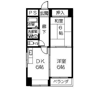 エバーグリーンⅡ番館の間取り