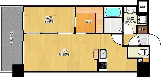 リアンシエルブルー雑餉隈の間取り